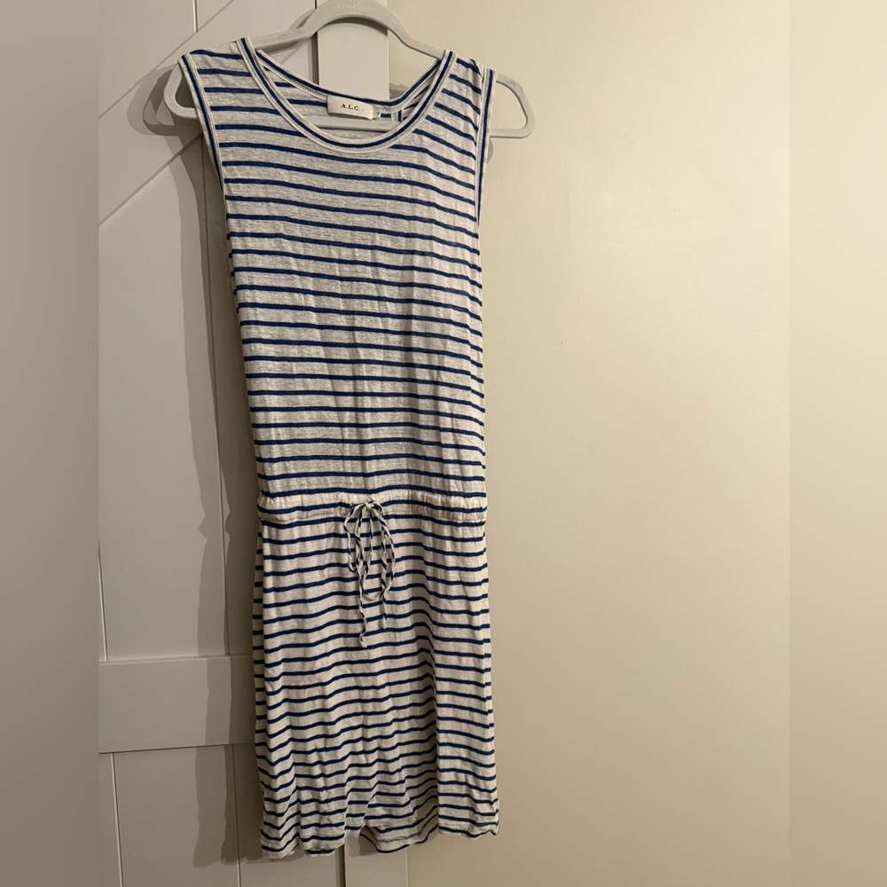 A.L.C. Blue and White Striped Dress